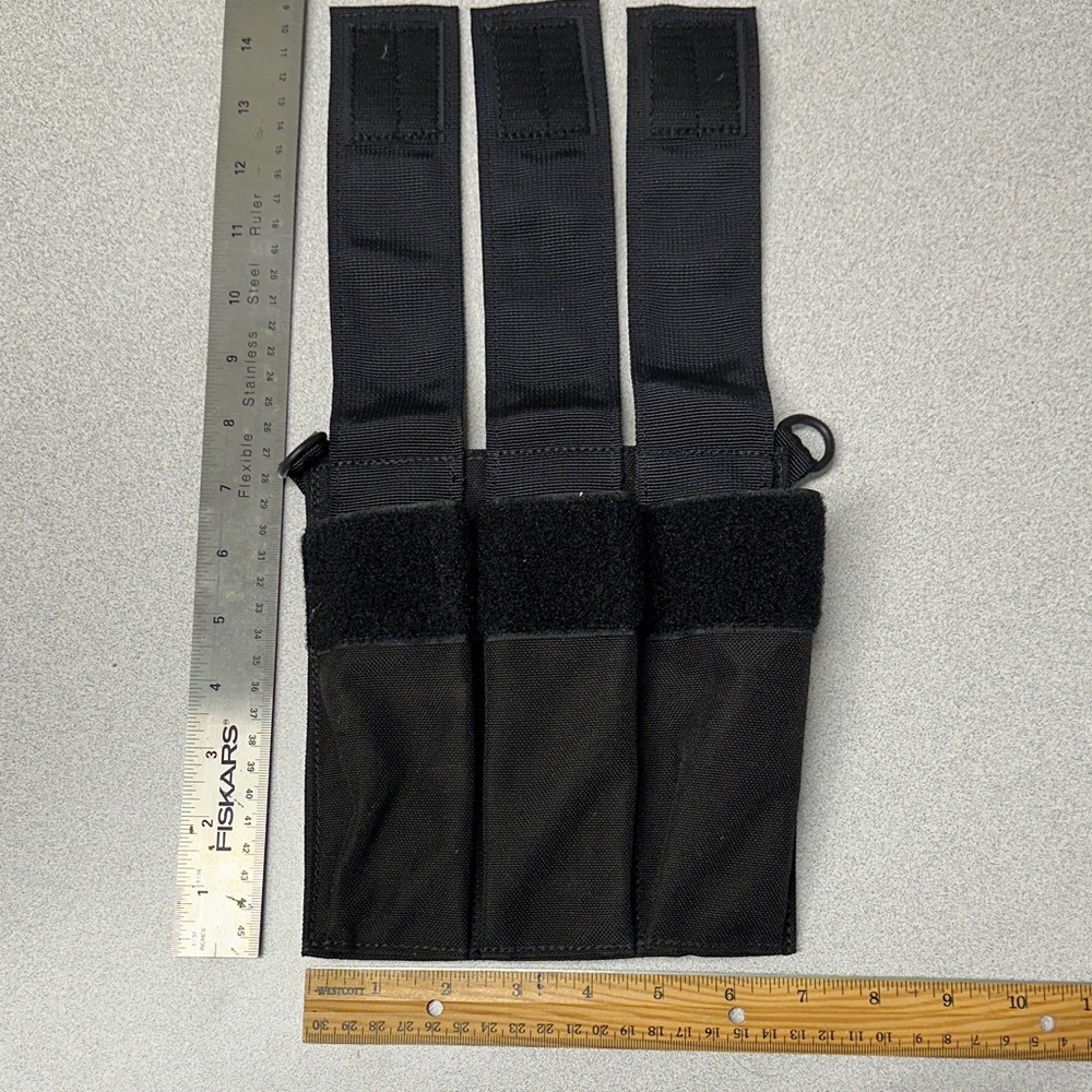 Nwot Elite Survival Systems Tactical Triple Magazine Pouch - Black View 3